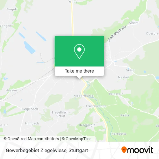 Карта Gewerbegebiet Ziegelwiese