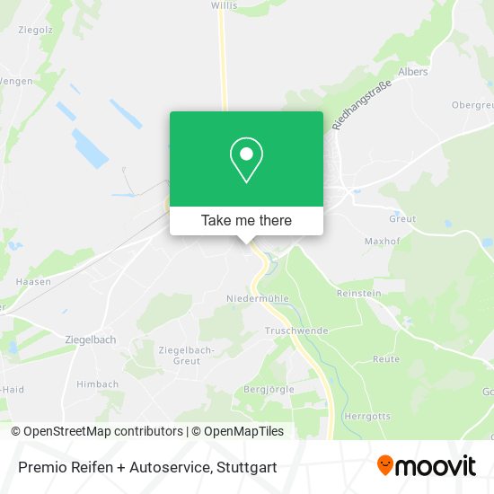 Premio Reifen + Autoservice map