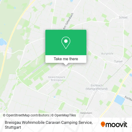 Карта Breisgau Wohnmobile Caravan Camping Service