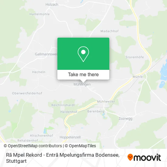 Карта Rã Mpel Rekord - Entrã Mpelungsfirma Bodensee