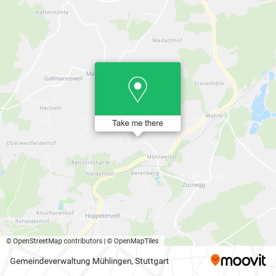 Карта Gemeindeverwaltung Mühlingen