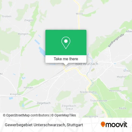 Карта Gewerbegebiet Unterschwarzach