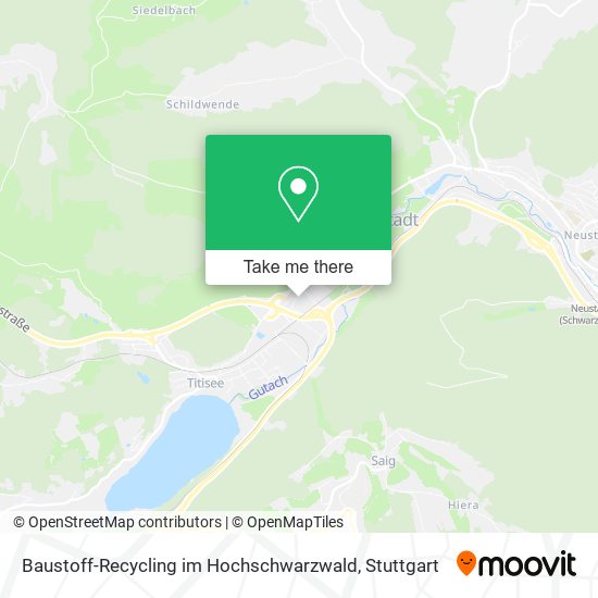 Карта Baustoff-Recycling im Hochschwarzwald