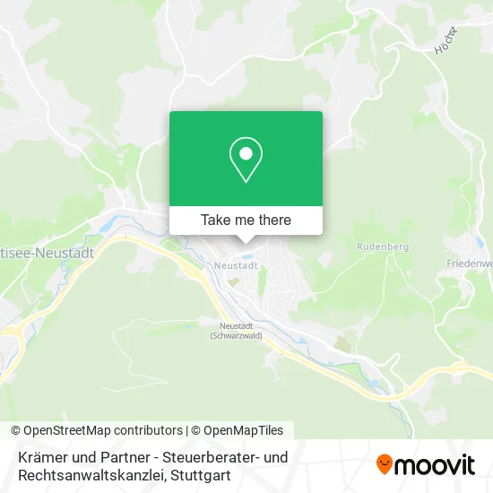 Карта Krämer und Partner - Steuerberater- und Rechtsanwaltskanzlei