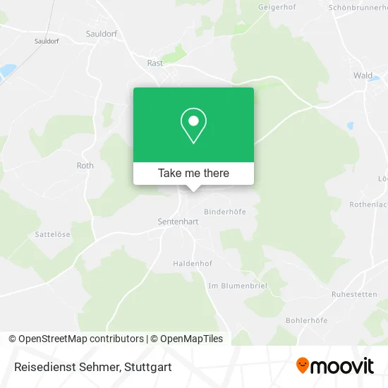 Карта Reisedienst Sehmer