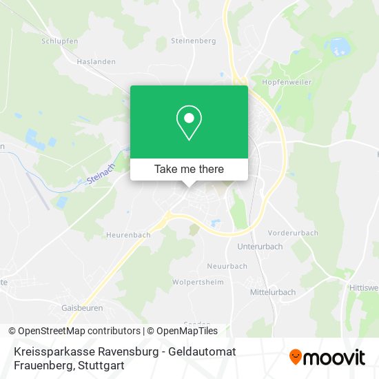 Kreissparkasse Ravensburg - Geldautomat Frauenberg map