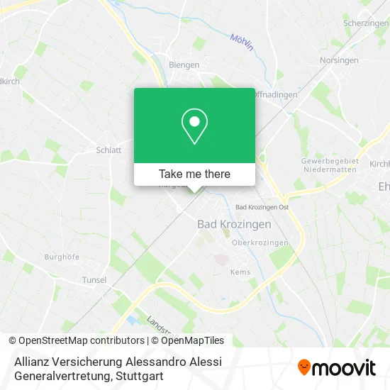 Карта Allianz Versicherung Alessandro Alessi Generalvertretung