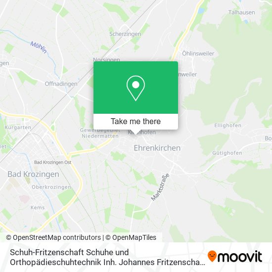Карта Schuh-Fritzenschaft Schuhe und Orthopädieschuhtechnik Inh. Johannes Fritzenschaft