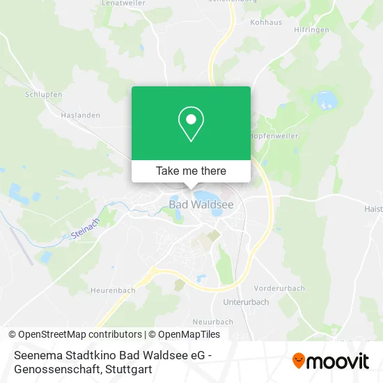 Карта Seenema Stadtkino Bad Waldsee eG - Genossenschaft