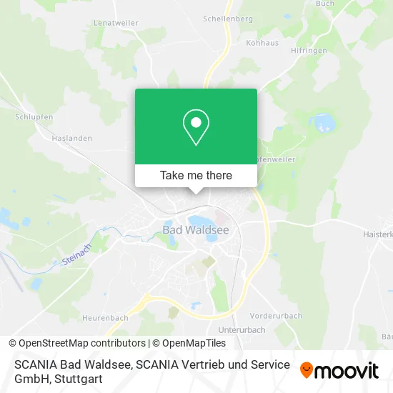 Карта SCANIA Bad Waldsee, SCANIA Vertrieb und Service GmbH