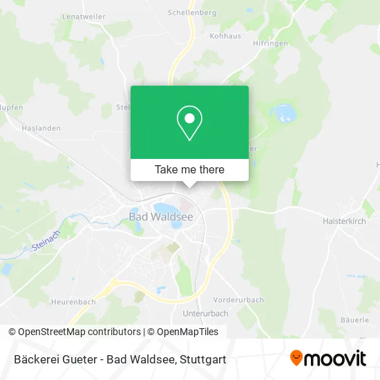 Карта Bäckerei Gueter - Bad Waldsee