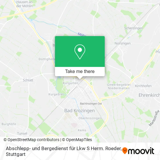 Карта Abschlepp- und Bergedienst für Lkw S Herm. Roeder