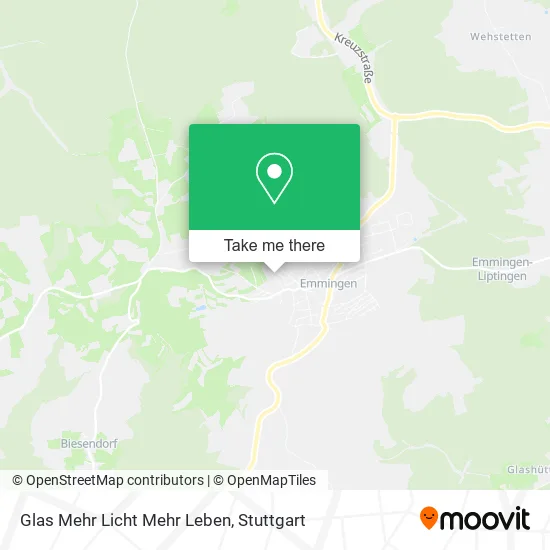 Карта Glas Mehr Licht Mehr Leben