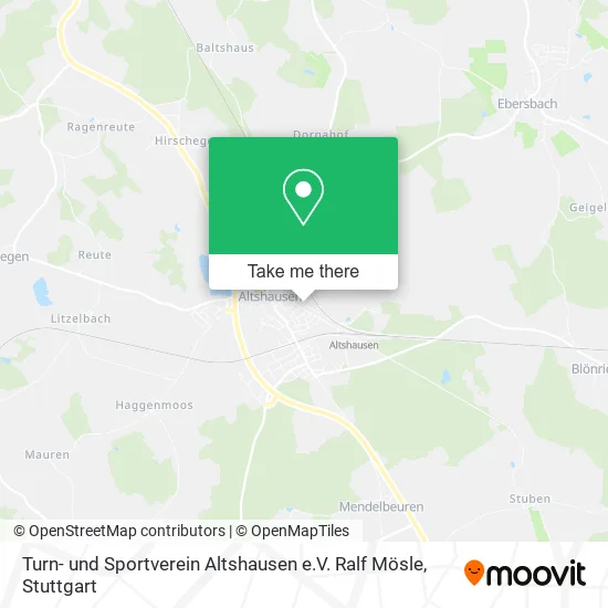 Карта Turn- und Sportverein Altshausen e.V. Ralf Mösle