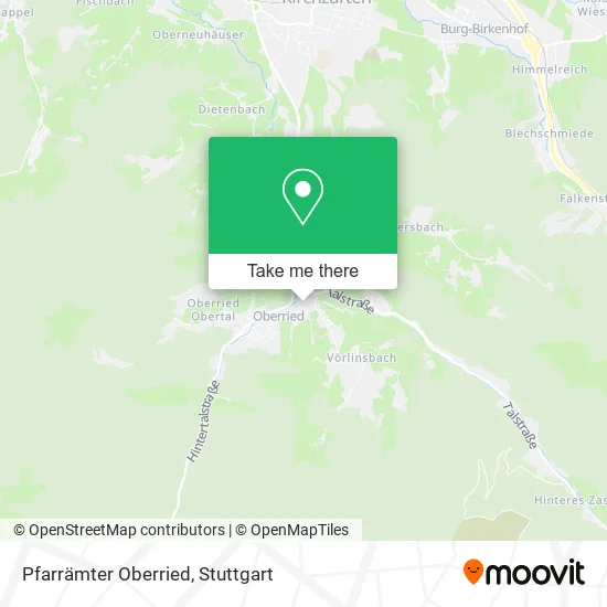 Карта Pfarrämter Oberried