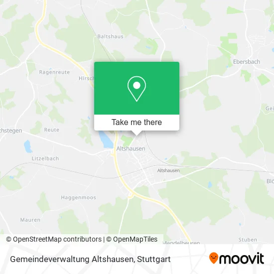 Карта Gemeindeverwaltung Altshausen