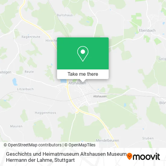 Geschichts und Heimatmuseum Altshausen Museum Hermann der Lahme map
