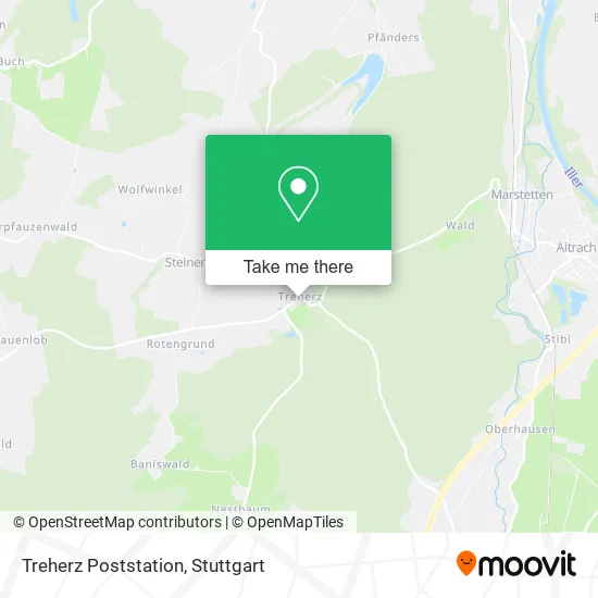 Treherz Poststation map