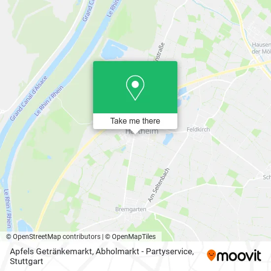 Карта Apfels Getränkemarkt, Abholmarkt - Partyservice