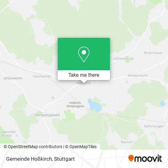 Карта Gemeinde Hoßkirch