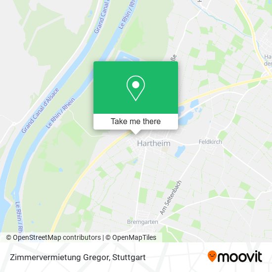 Zimmervermietung Gregor map