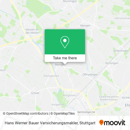 Карта Hans Werner Bauer Versicherungsmakler