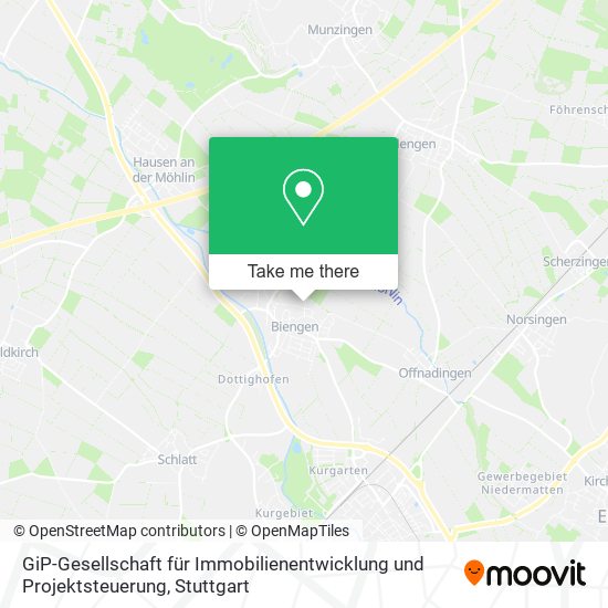 Карта GiP-Gesellschaft für Immobilienentwicklung und Projektsteuerung