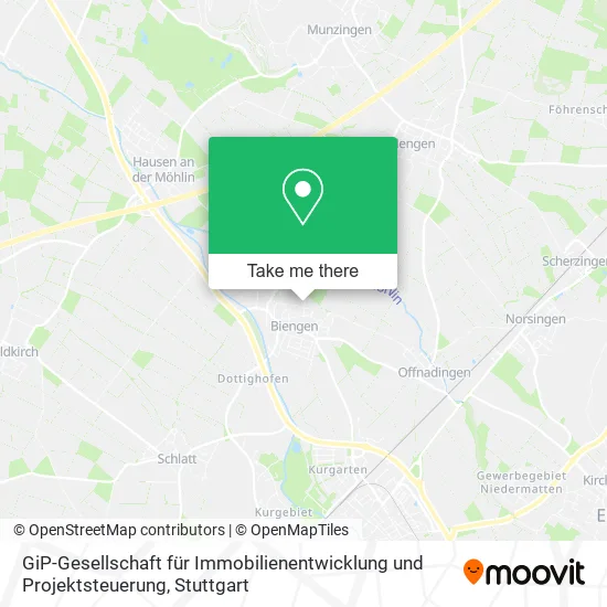 Карта GiP-Gesellschaft für Immobilienentwicklung und Projektsteuerung