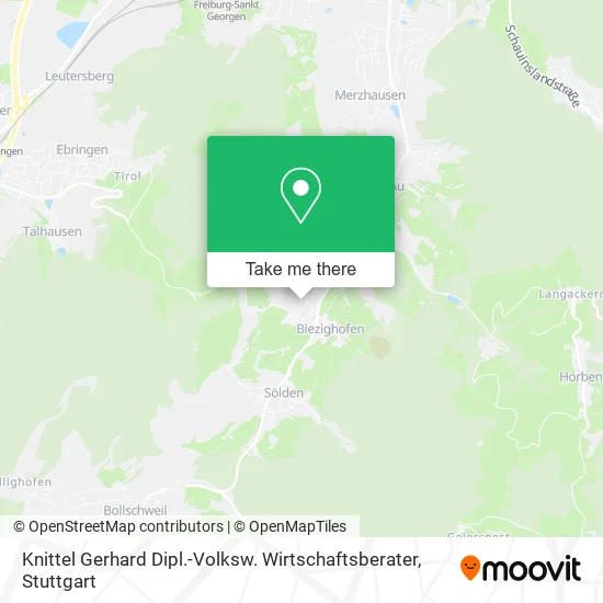 Карта Knittel Gerhard Dipl.-Volksw. Wirtschaftsberater