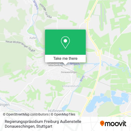Regierungspräsidium Freiburg Außenstelle Donaueschingen map
