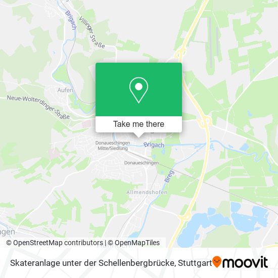 Skateranlage unter der Schellenbergbrücke map
