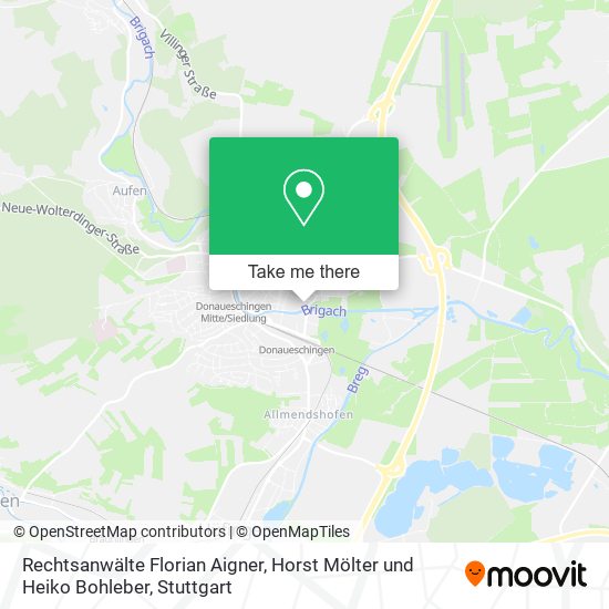 Карта Rechtsanwälte Florian Aigner, Horst Mölter und Heiko Bohleber