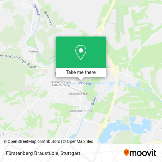 Карта Fürstenberg Bräustüble