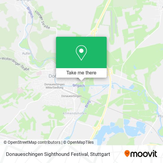 Donaueschingen Sighthound Festival map