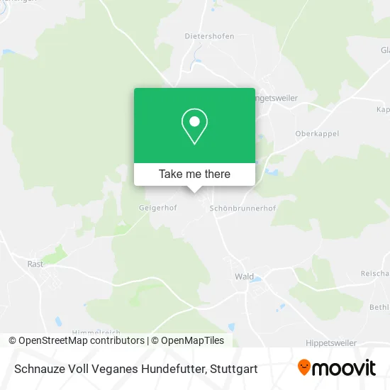 Карта Schnauze Voll Veganes Hundefutter