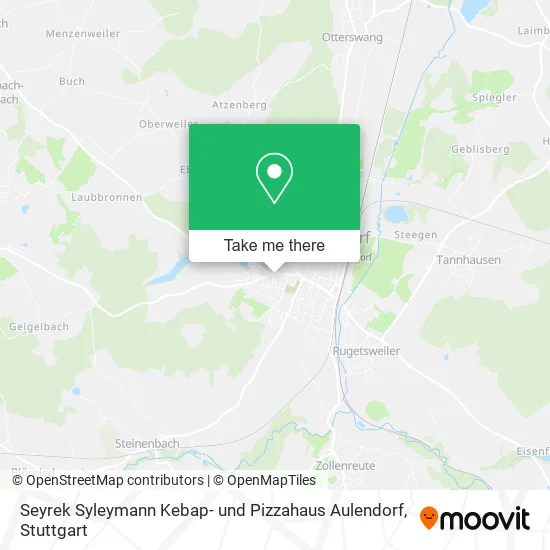 Карта Seyrek Syleymann Kebap- und Pizzahaus Aulendorf