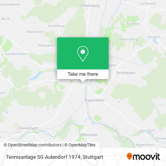 Tennisanlage SG Aulendorf 1974 map
