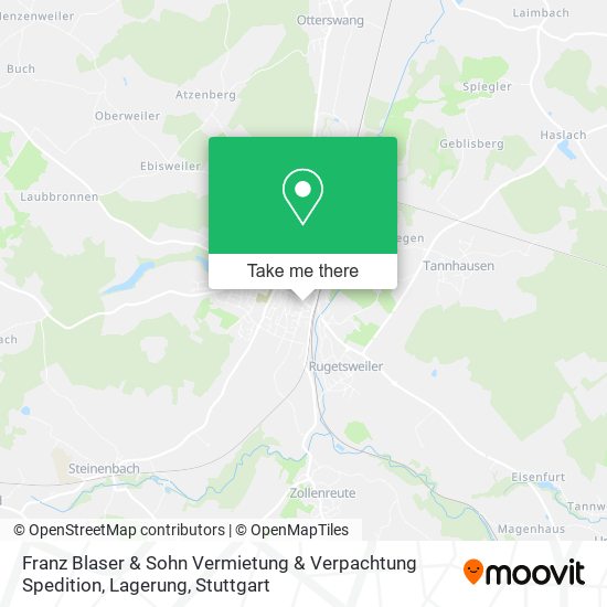 Franz Blaser & Sohn Vermietung & Verpachtung Spedition, Lagerung map