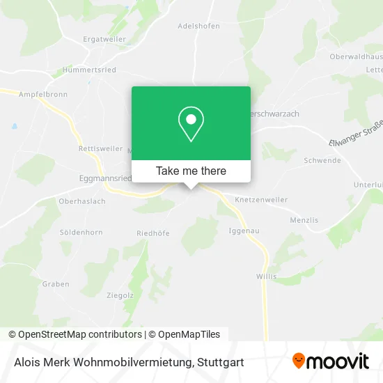 Карта Alois Merk Wohnmobilvermietung