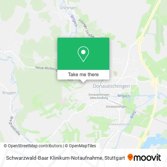 Карта Schwarzwald-Baar Klinikum-Notaufnahme
