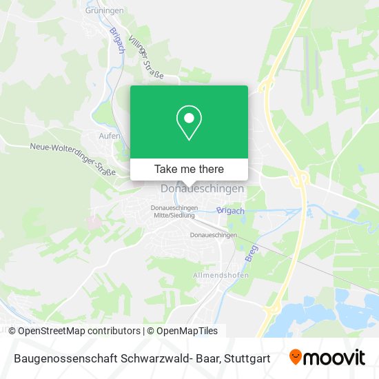 Baugenossenschaft Schwarzwald- Baar map