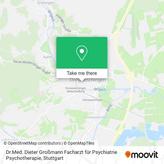 Dr.Med. Dieter Großmann Facharzt für Psychiatrie Psychotherapie map
