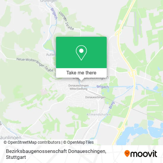Карта Bezirksbaugenossenschaft Donaueschingen