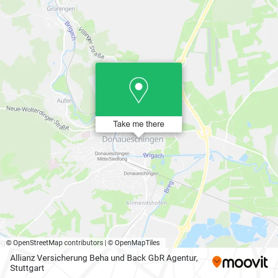 Карта Allianz Versicherung Beha und Back GbR Agentur