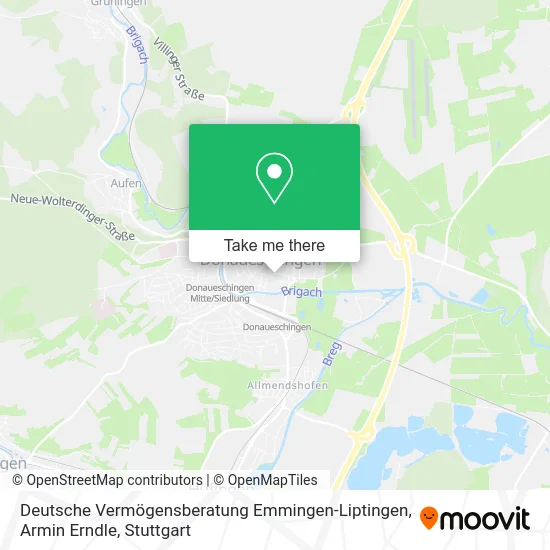 Deutsche Vermögensberatung Emmingen-Liptingen, Armin Erndle map