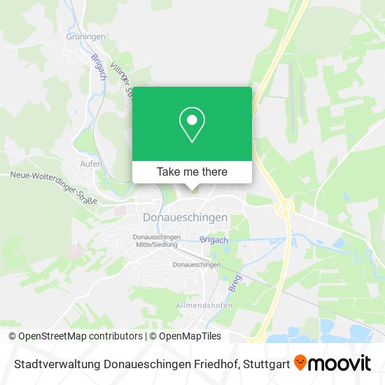 Stadtverwaltung Donaueschingen Friedhof map