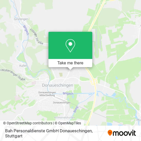Карта Bah Personaldienste GmbH Donaueschingen