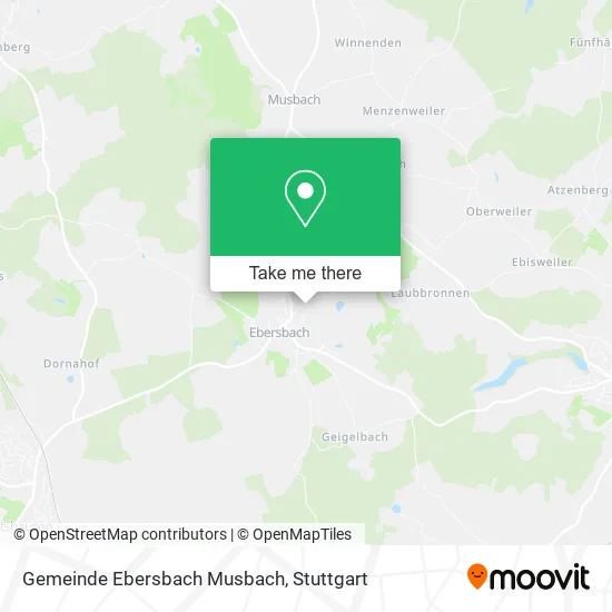 Карта Gemeinde Ebersbach Musbach
