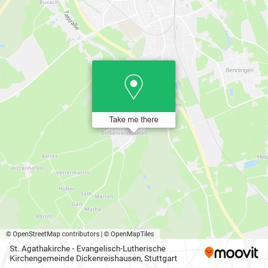 St. Agathakirche - Evangelisch-Lutherische Kirchengemeinde Dickenreishausen map