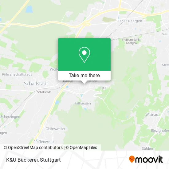 Карта K&U Bäckerei